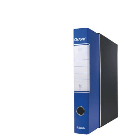 Registratore con custodia Esselte G84 Oxford protocollo 29,5x35 cm - dorso 5 cm blu - 390784050
